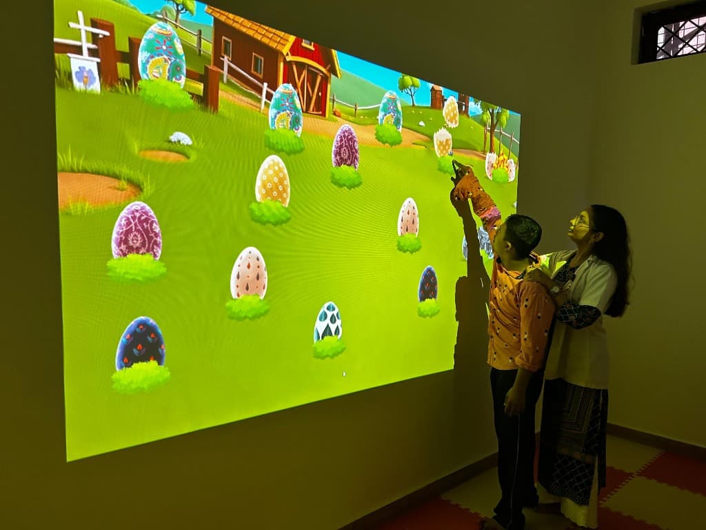 SAFE Foundation students learning with immersive classroom technology